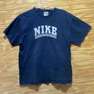 Vintage Y2K Nike Gray Tag Nike Spellout Center Swoosh  navy Men’s size  Large